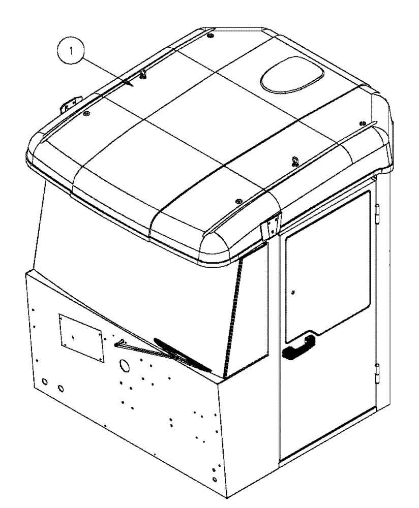 Схема запчастей Case IH FLX4330 - (01-021) - CAB EXTERIOR - ROOF (10) - CAB