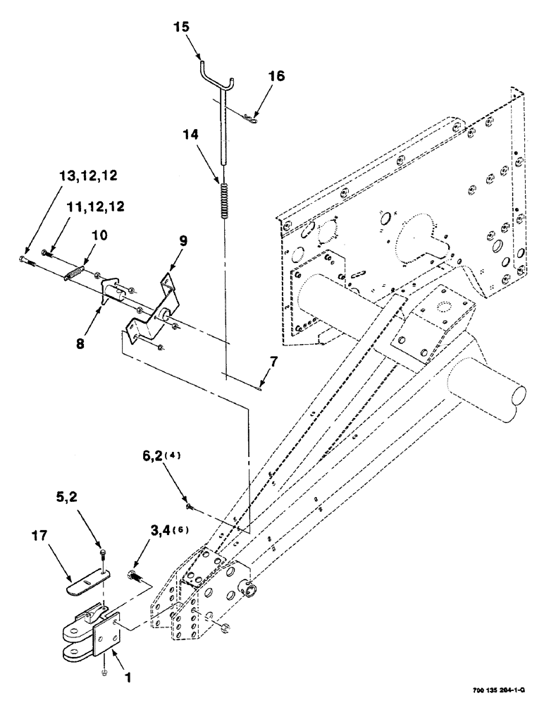 Схема запчастей Case IH RS451 - (7-04) - HITCH AND TONGUE ASSEMBLY (12) - MAIN FRAME