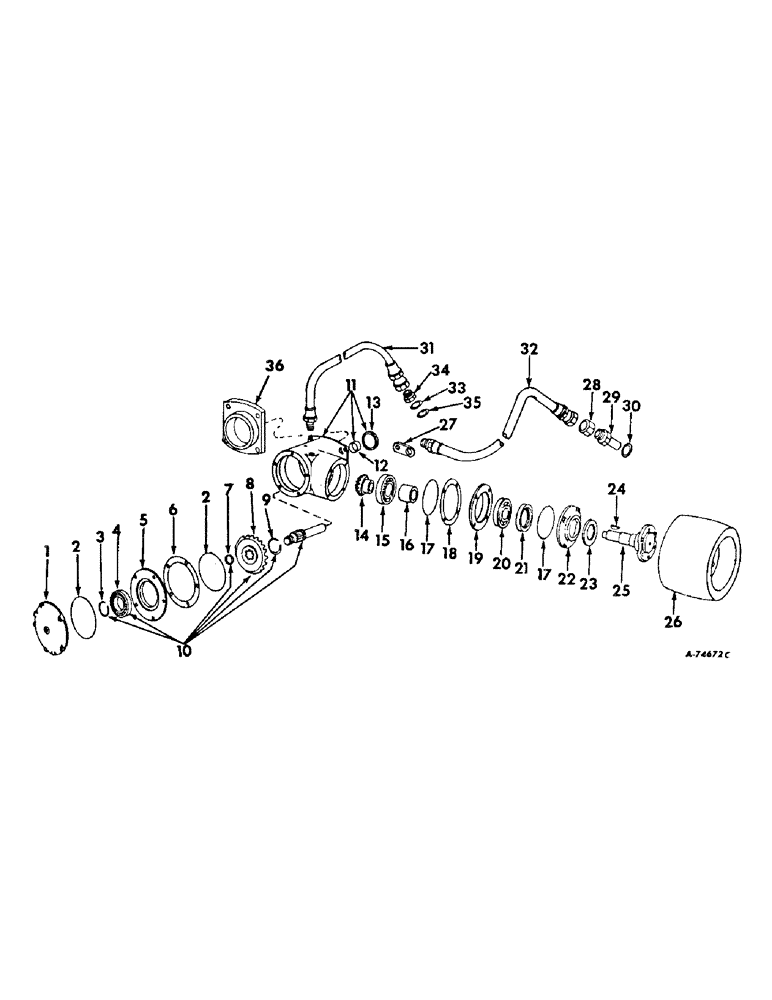 Схема запчастей Case IH 856 - (B-30) - POWER TRAIN, BELT PULLEY, TRACTORS WITH INDEPENDENT PTO (03) - POWER TRAIN