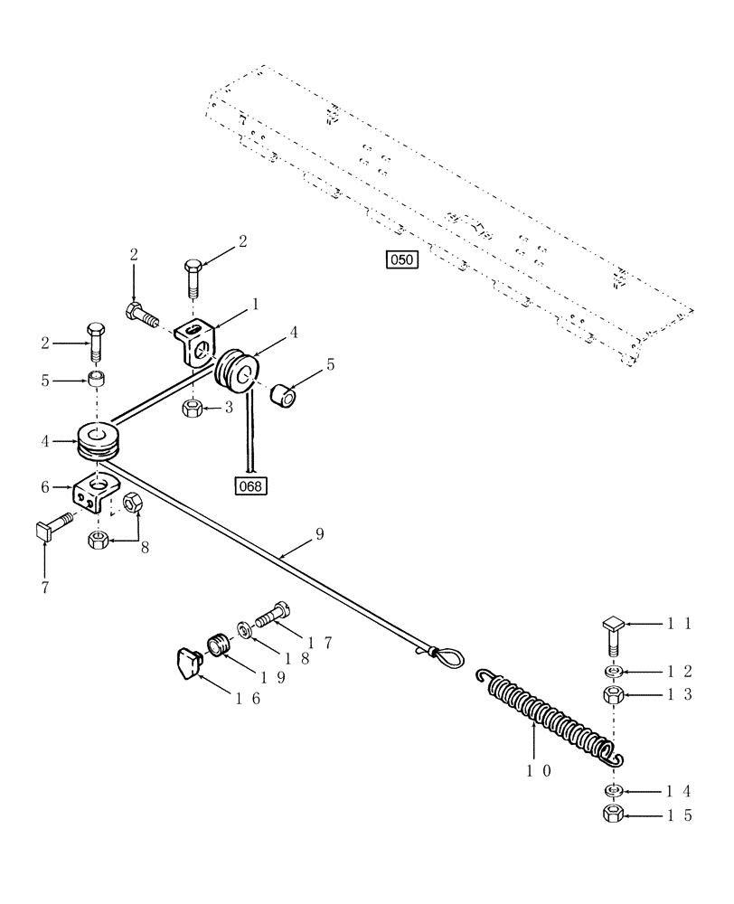 Схема запчастей Case IH RBX461 - (053) - TWINE WRAPPER INDICATOR (68) - TYING/WRAPPING