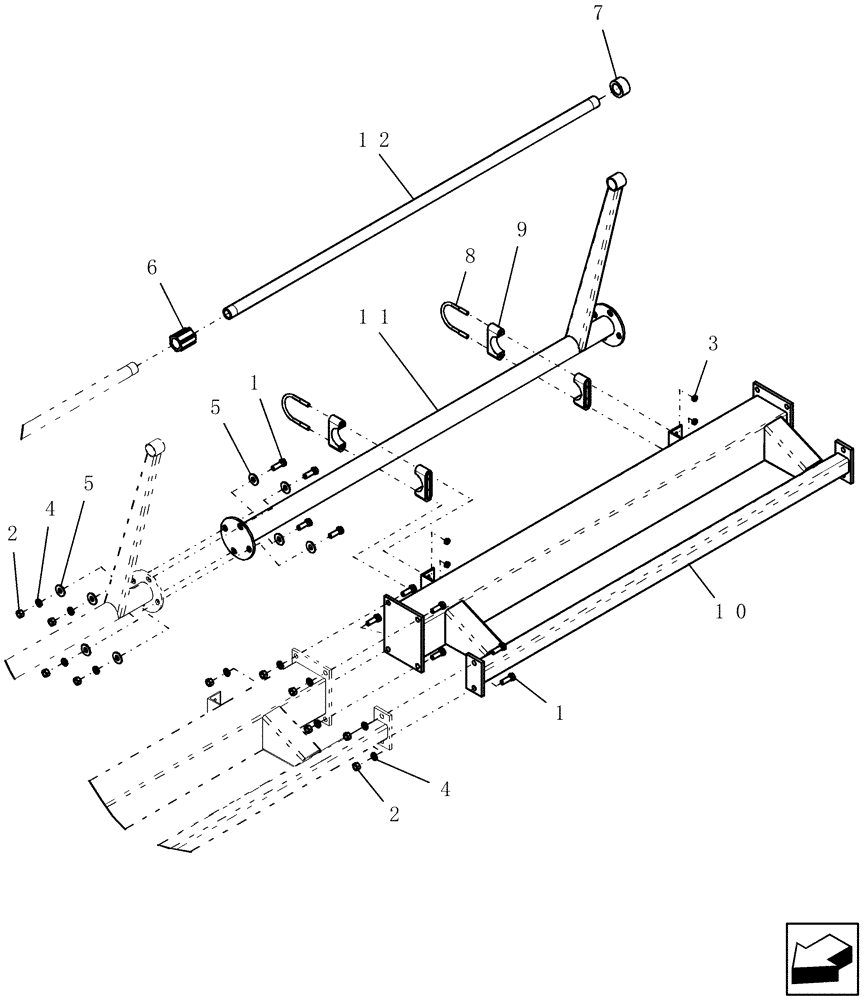 Схема запчастей Case IH SRX160 - (E.10.C[05]) - WHEELED BOOM - 4, 10 AND 20 BOOM EXTENSIONS E - Body and Structure