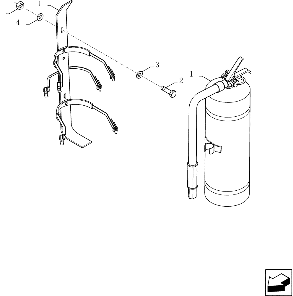 Схема запчастей Case IH 8010 - (05.102.01[01]) - FIRE EXTINGUISHER - EU (05) - SERVICE & MAINTENANCE