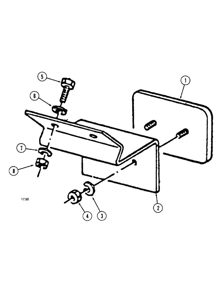 Схема запчастей Case IH 2130 - (9-160) - REFLECTOR AND BRACKET (09) - CHASSIS/ATTACHMENTS