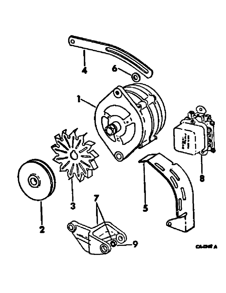 Схема запчастей Case IH 574 - (08-02) - ELECTRICAL, ALTERNATOR-GENERATOR AND CONNECTIONS (06) - ELECTRICAL