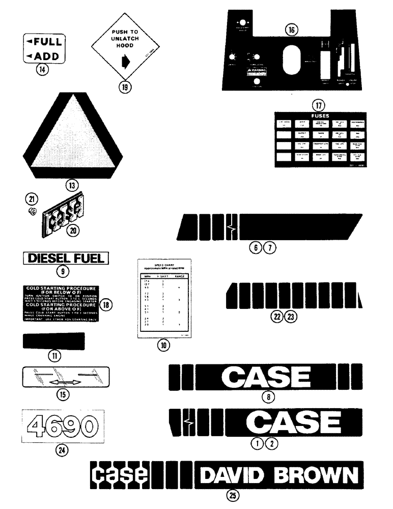 Схема запчастей Case IH 4690 - (9-382) - TRACTOR DECALS (09) - CHASSIS/ATTACHMENTS