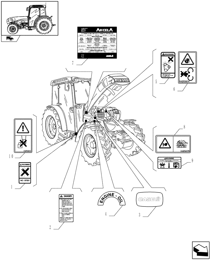 Схема запчастей Case IH FARMALL 95N - (1.98.0[03A]) - DECALS - RIGHT SIDE - D6624 (13) - DECALS