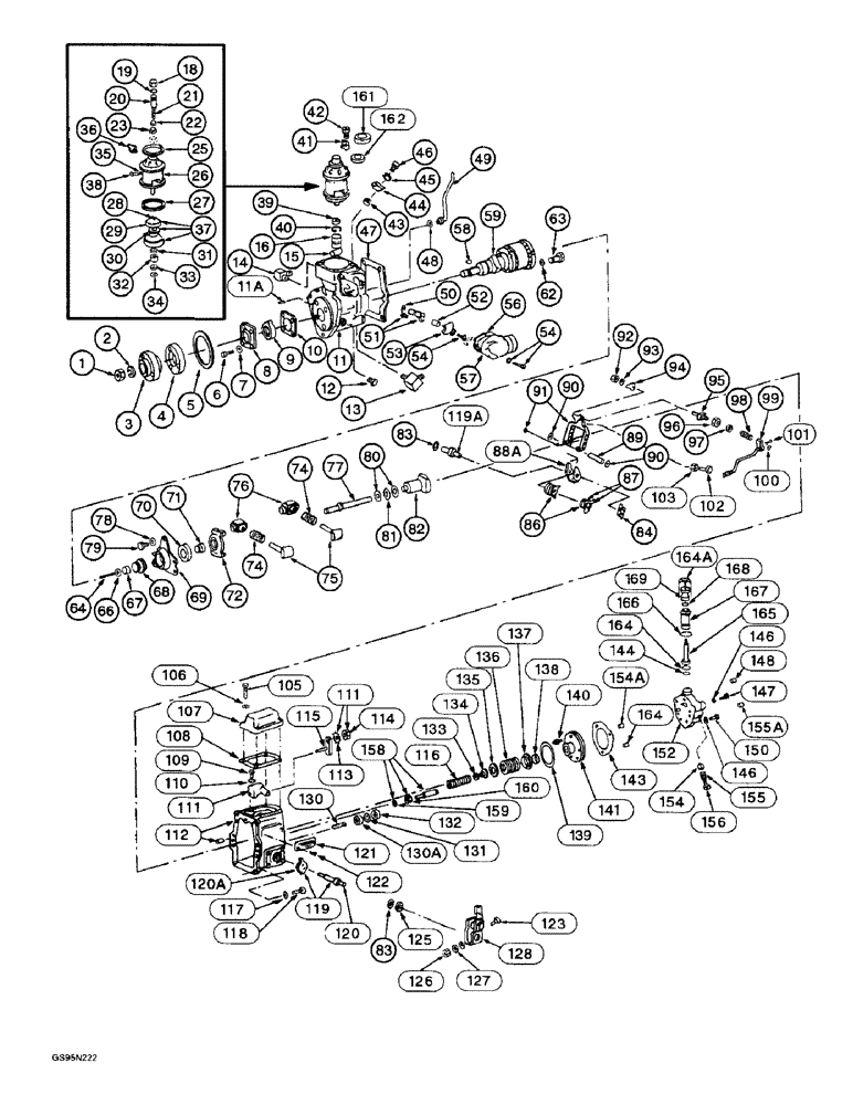 Схема запчастей Case IH D-436 - (9D-049A) - FUEL INJECTION PUMP, ALL MACHINES EXCEPT 1440, 1460 AND 1480 