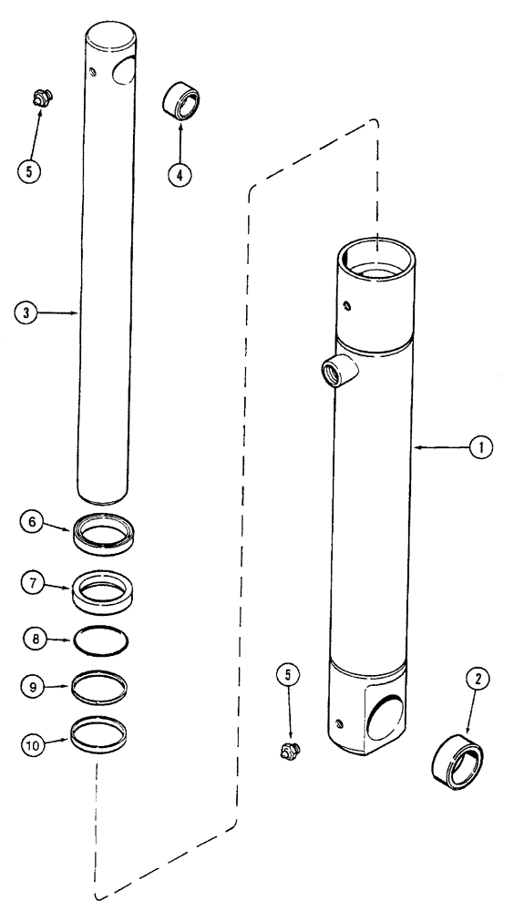 Схема запчастей Case IH 7230 - (8-034) - HITCH CYLINDER ASSEMBLY, 1-1/2 INCH BORE (08) - HYDRAULICS