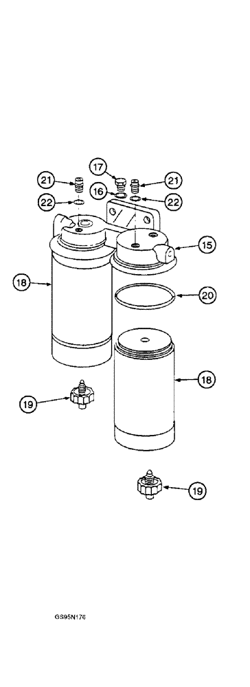 Схема запчастей Case IH D-358 - (6-080[A]) - FUEL FILTER, ALL MACHINES EXCEPT 826 AND 2826 TRACTORS 