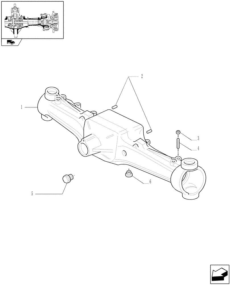 Схема запчастей Case IH PUMA 125 - (1.40.2/01) - (CL.3) SUSPENDED FRONT AXLE WITH HYDR. DIFFER. LOCK AND STEERING SENSOR - BOX (VAR.330414) (04) - FRONT AXLE & STEERING