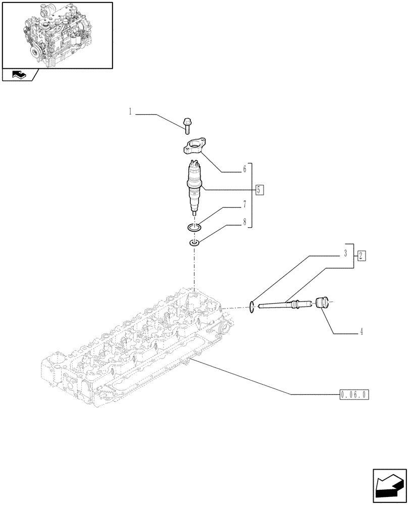 Схема запчастей Case IH PUMA 155 - (0.14.0[02]) - INJECTION EQUIPMENT - INJECTOR (01) - ENGINE