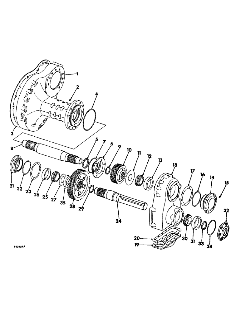 Схема запчастей Case IH 21026 - (07-23) - DRIVE TRAIN, REAR AXLE, FARMALL HI-CLEAR TRACTORS (04) - Drive Train