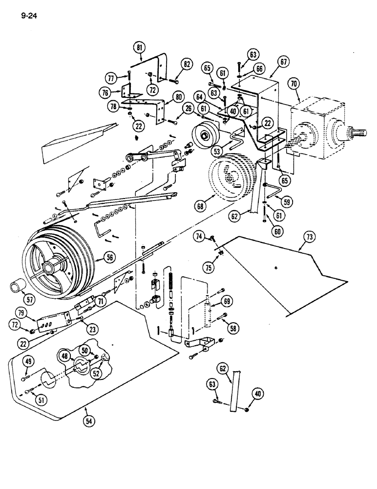 Схема запчастей Case IH 1620 - (9-024) - FEEDER DRIVE, WITH ROCK TRAP (CONTD) (13) - FEEDER