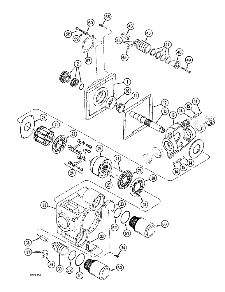 Схема запчастей Case IH 1666 - (6-32) - HYDROSTATIC MOTOR, TWO SPEED (03) - POWER TRAIN