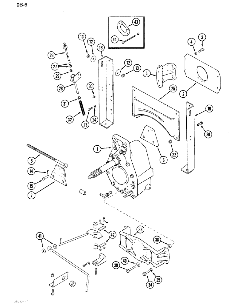 Схема запчастей Case IH 1640 - (9B-06) - ROTOR DRIVE, P.I.N. JJC0024223 AND AFTER (14) - ROTOR, CONCANVES & SIEVE