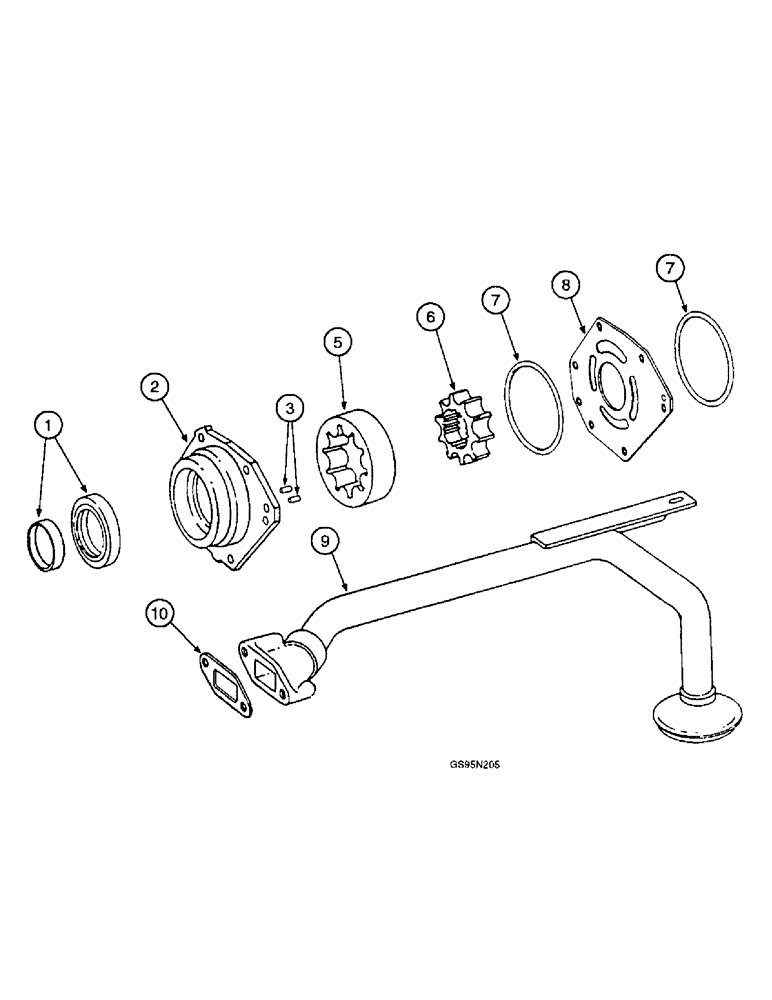 Схема запчастей Case IH DT-414 - (9C-74) - LUBRICATING OIL PUMP 