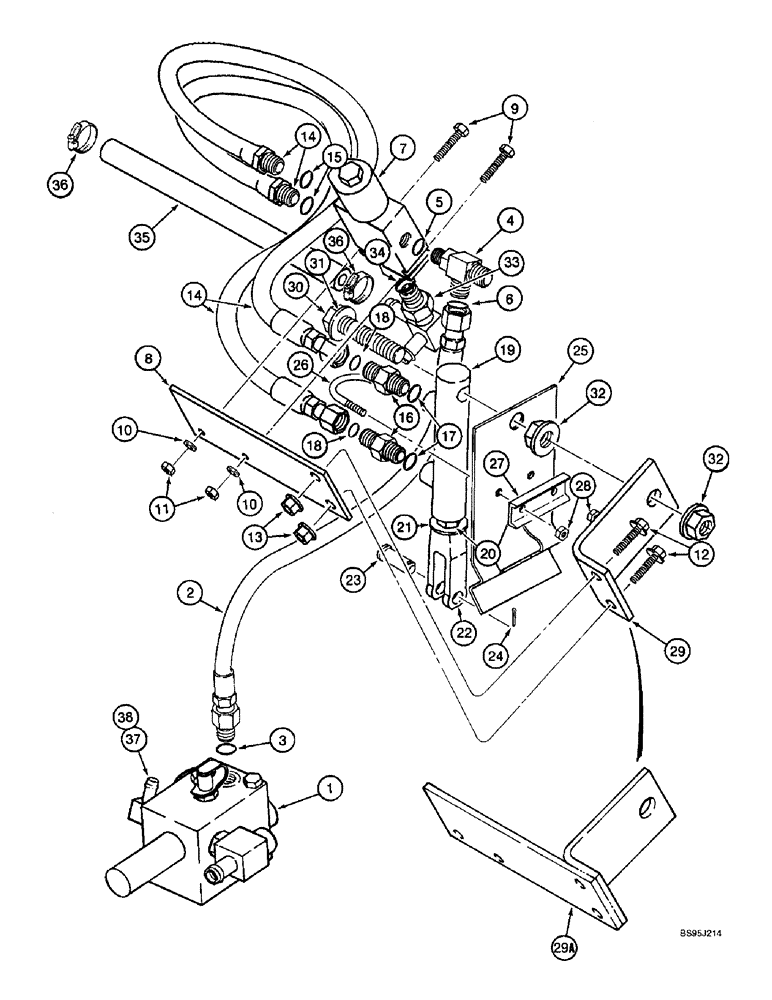 Схема запчастей Case IH 2166 - (8-54) - UNLOADER CLUTCH SYSTEM (07) - HYDRAULICS