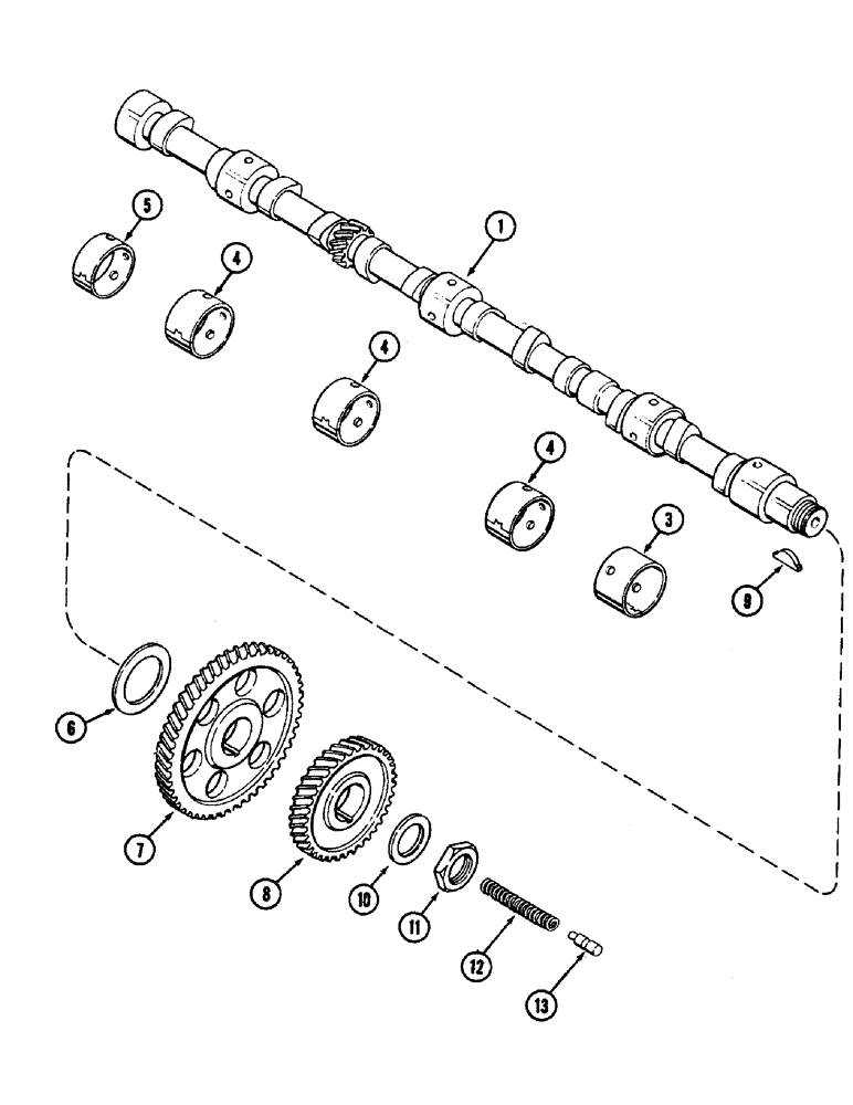 Схема запчастей Case IH 2090 - (2-30) - CAMSHAFT, 504BD DIESEL ENGINE (02) - ENGINE