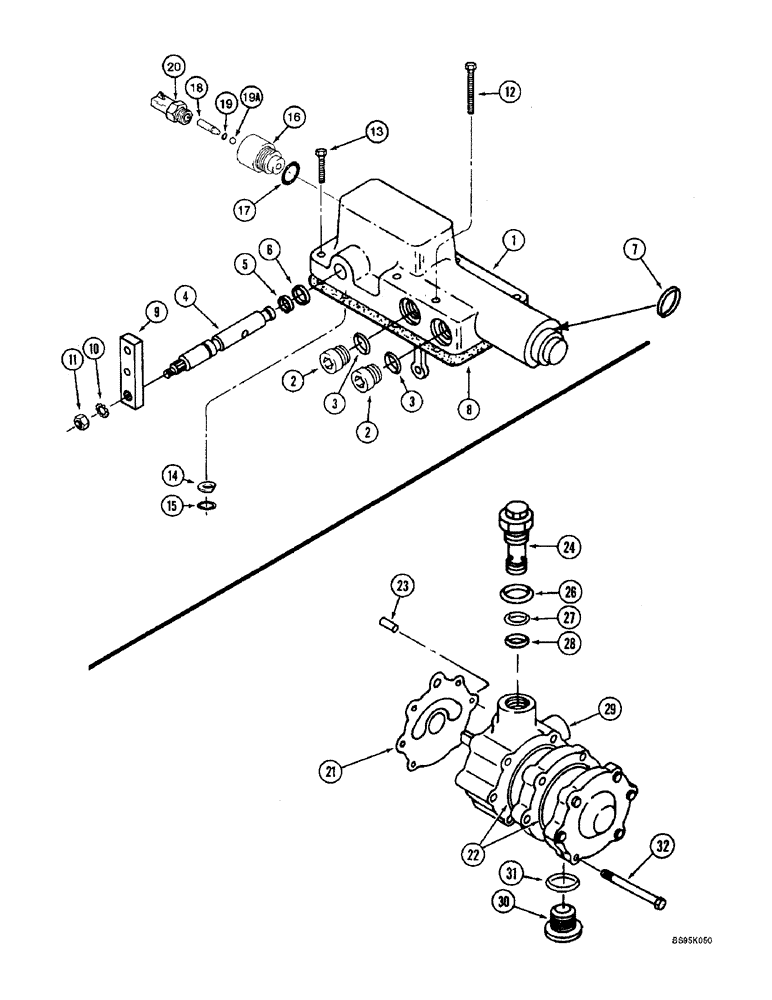 Схема запчастей Case IH 2144 - (6-20) - HYDROSTATIC PUMP, CONTROL VALVE, CHARGE PUMP (03) - POWER TRAIN