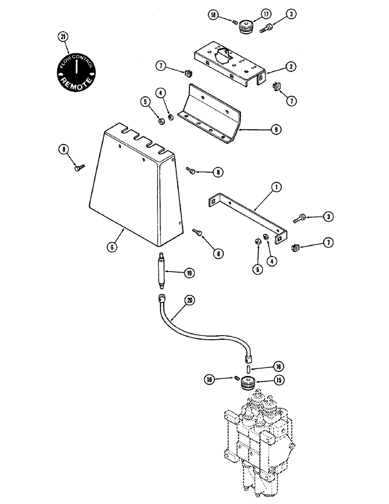 Схема запчастей Case IH 2590 - (8-284) - REMOTE HYDRAULIC FLOW CONTROLS (08) - HYDRAULICS