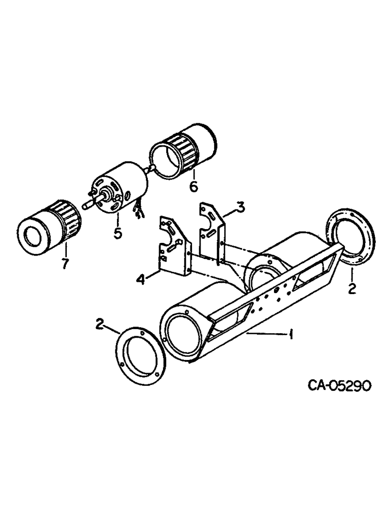 Схема запчастей Case IH 4586 - (13-13) - CAB AND SUPERSTRUCTURE, BLOWER ASSY P/N 134493C91 (05) - SUPERSTRUCTURE