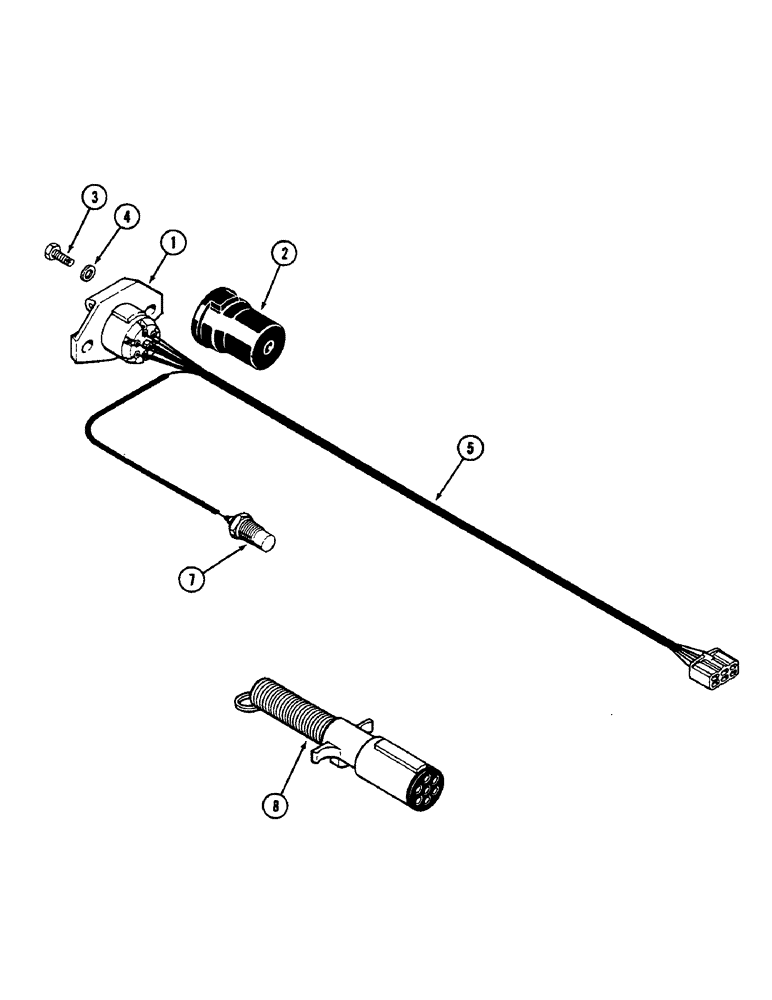 Схема запчастей Case IH 2290 - (4-118) - AUXILIARY ELECTRIC OUTLET (04) - ELECTRICAL SYSTEMS