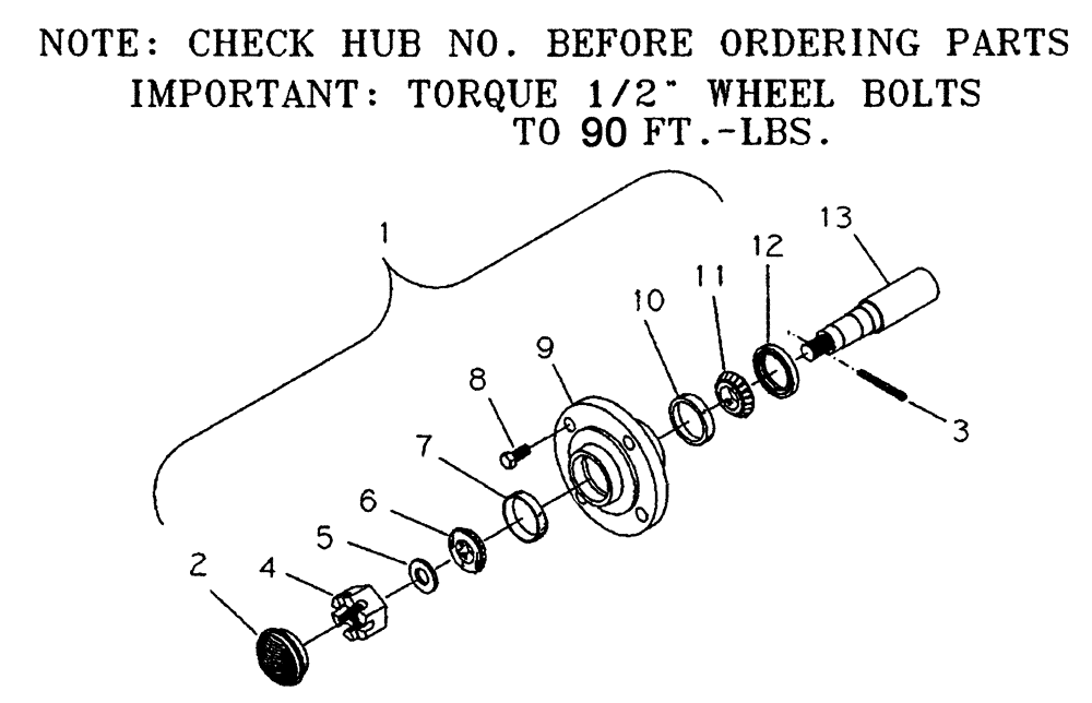 Схема запчастей Case IH 5310 - (44.100.06) - 633 HUB AND SPINDLE ASSEMBLY (09) - CHASSIS/ATTACHMENTS