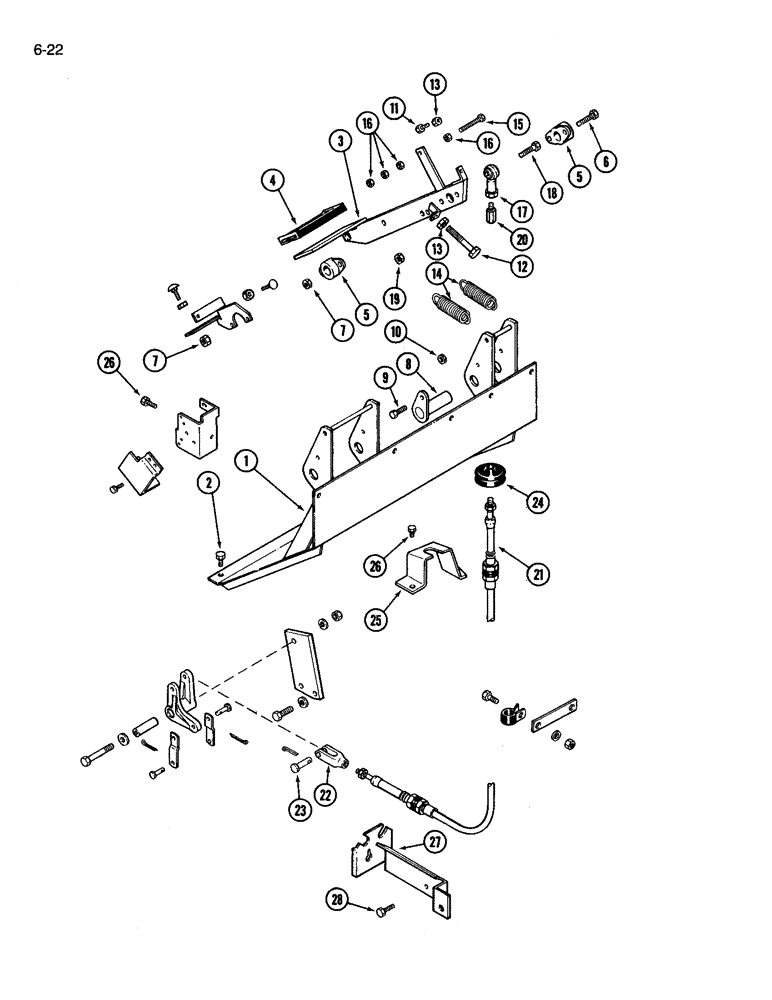 Схема запчастей Case IH 3594 - (6-022) - INCHING PEDAL (06) - POWER TRAIN