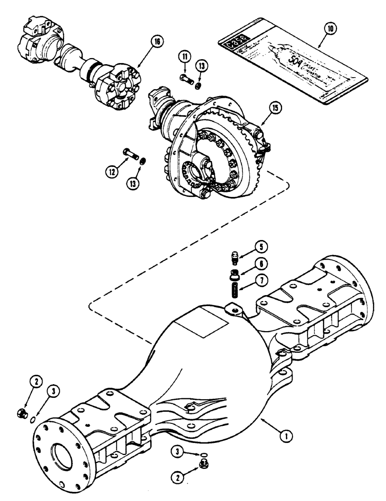 Схема запчастей Case IH 4690 - (6-178) - FRONT AXLE AND DIFFERENTIAL ASSEMBLY (06) - POWER TRAIN