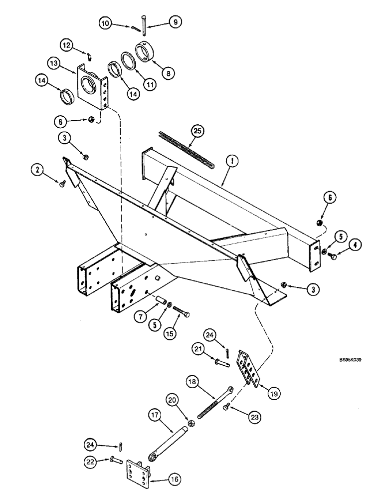 Схема запчастей Case IH 2188 - (5-32) - STEERING AXLE SUPPORT, POWER GUIDE AXLE (04) - STEERING