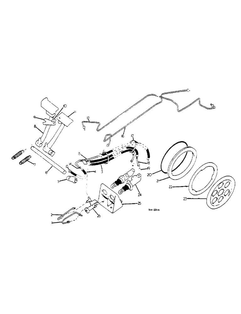 Схема запчастей Case IH 2400 - (04-05) - BRAKES, 454/007998 UP, 2400/000692 UP (5.1) - BRAKES