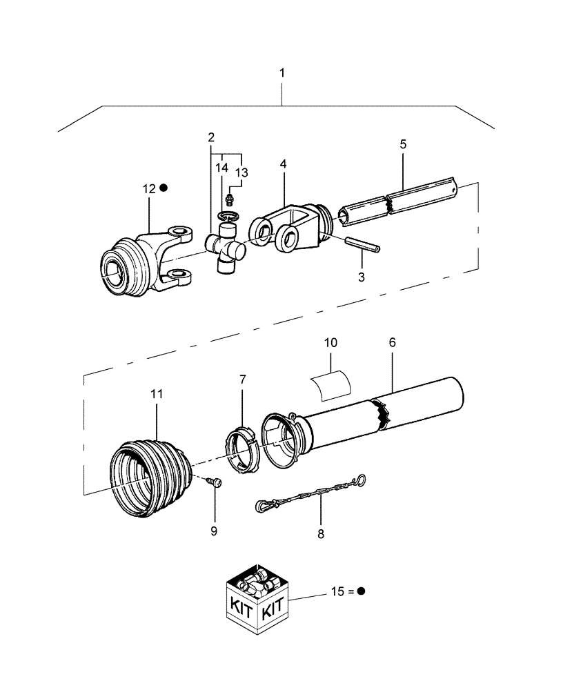 Схема запчастей Case IH 2020 - (20.18.03) - COMBINE MODEL 2000 SERIES ADAPTION, PTO (58) - ATTACHMENTS/HEADERS