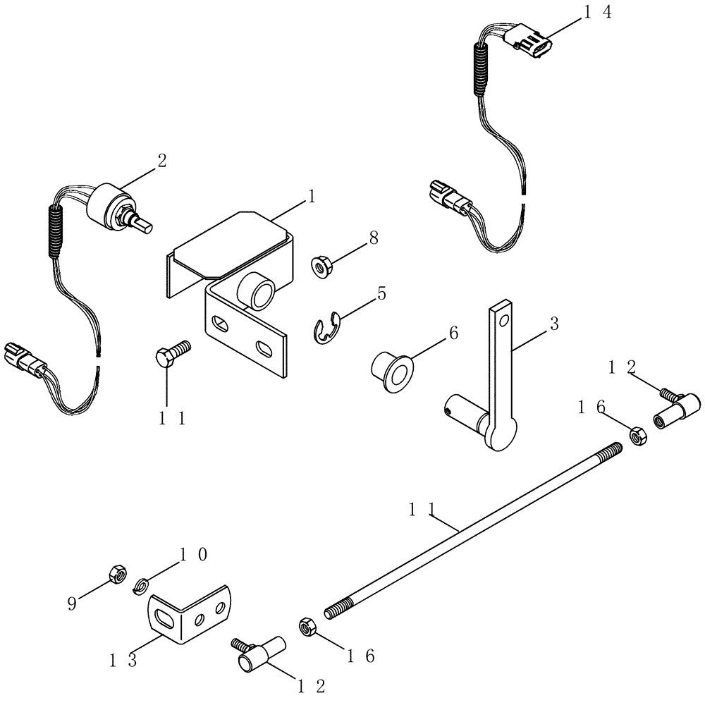 Схема запчастей Case IH 2377 - (04-47) - HEADER HEIGHT POTENTIOMETER AND MOUNTING, AFS (06) - ELECTRICAL