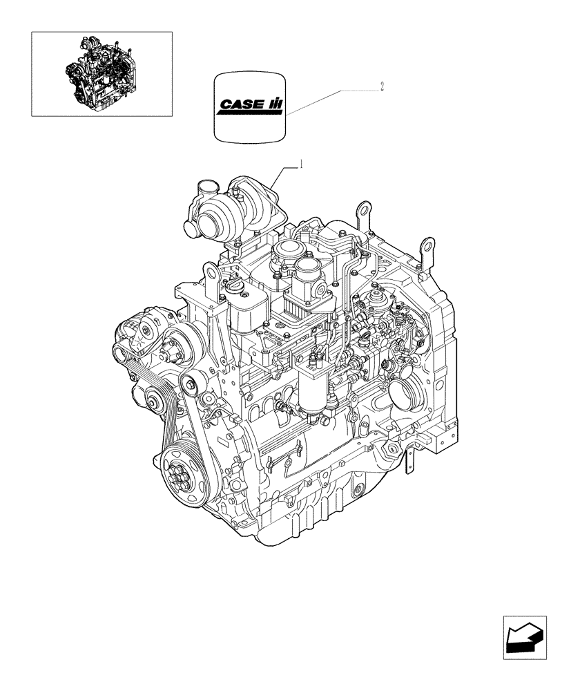 Схема запчастей Case IH MAXXUM 110 - (0.02.1/01) - ENGINE (01) - ENGINE