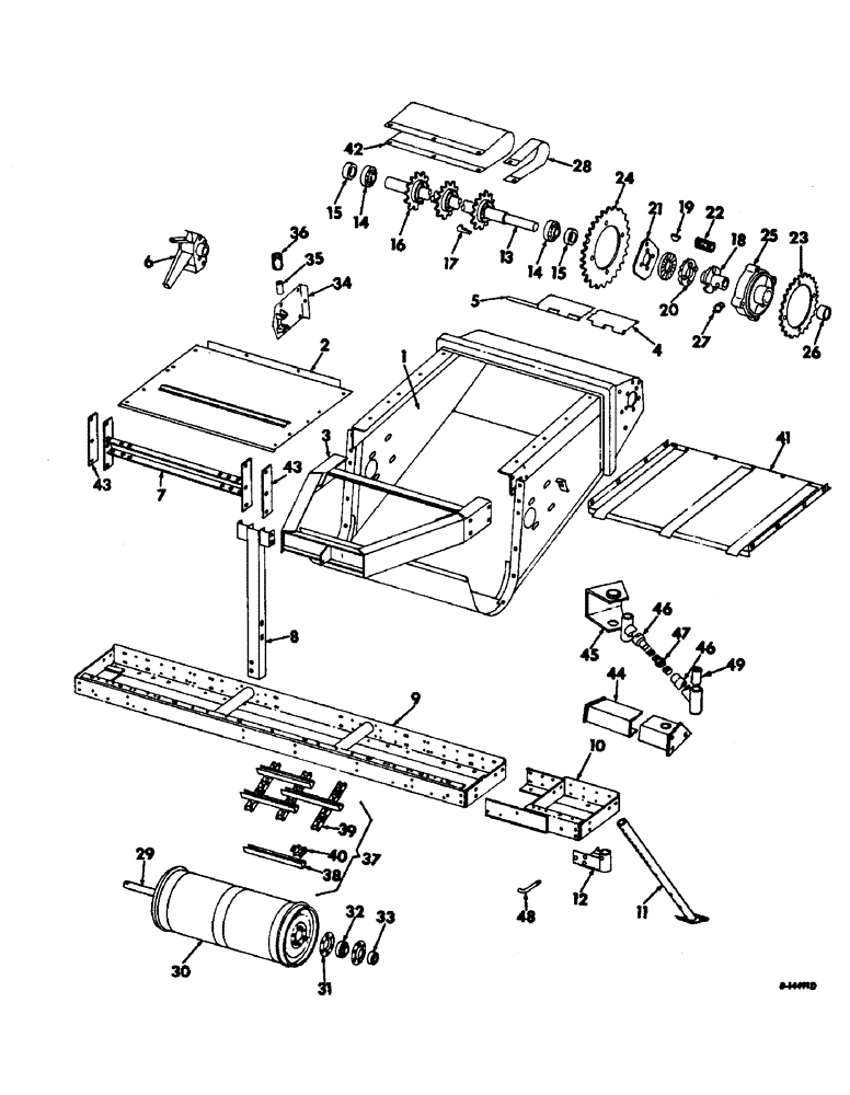 Схема запчастей Case IH 620N - (J-03) - FEEDER FRAME, LIFT, STAND AND FEED CONVEYOR (58) - ATTACHMENTS/HEADERS