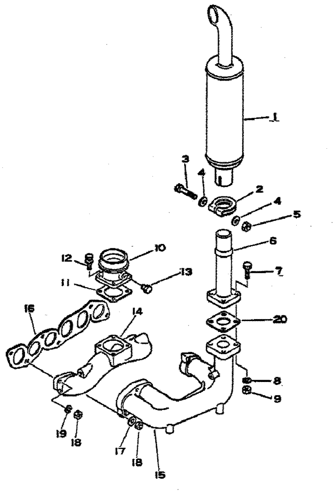 Схема запчастей Case IH 274 - (12-21) - POWER, DIESEL ENGINE, NISSAN, INTAKE AND EXHAUST MANIFOLD AND MUFFLER Power