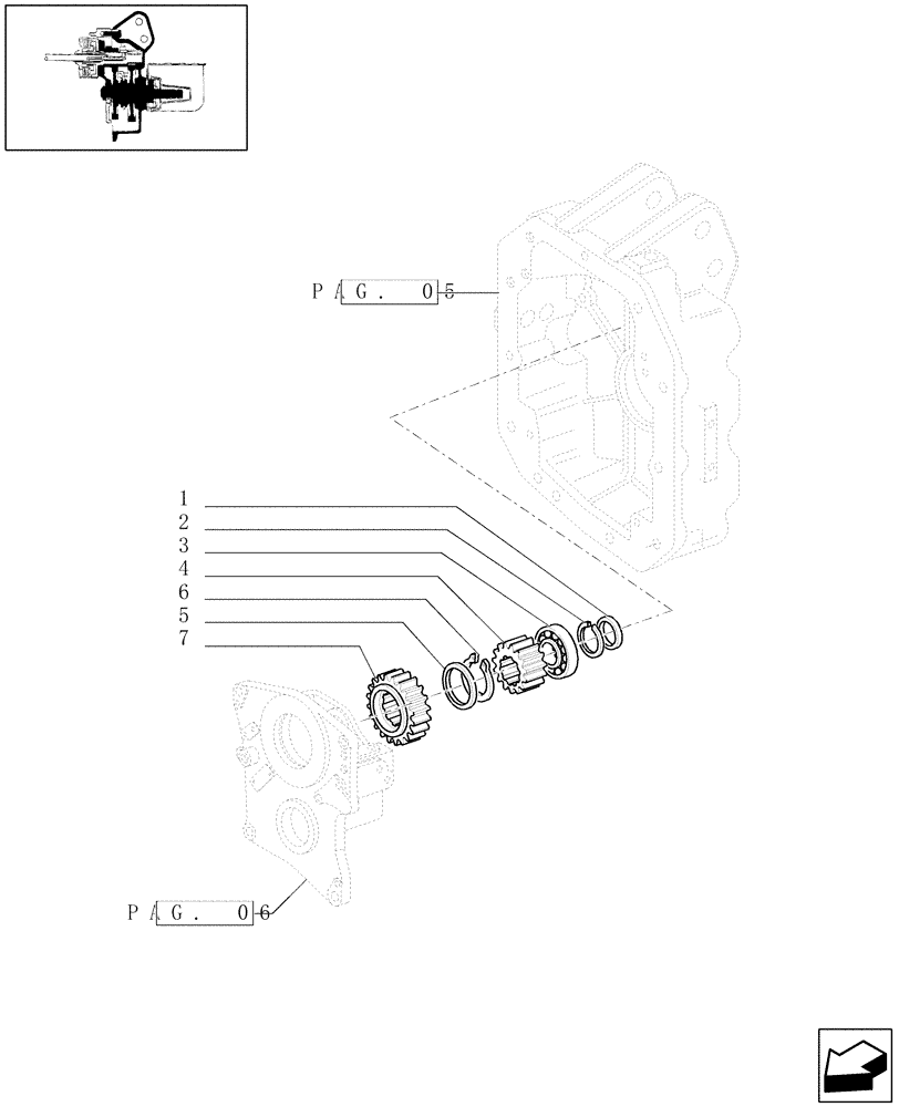 Схема запчастей Case IH PUMA 210 - (1.80.1[04]) - POWER TAKE-OFF 540E/1000 RPM (07) - HYDRAULIC SYSTEM