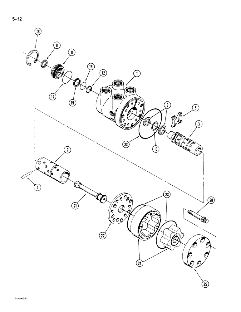 Схема запчастей Case IH STEIGER - (5-012) - STEERING CONTROL VALVE (05) - STEERING