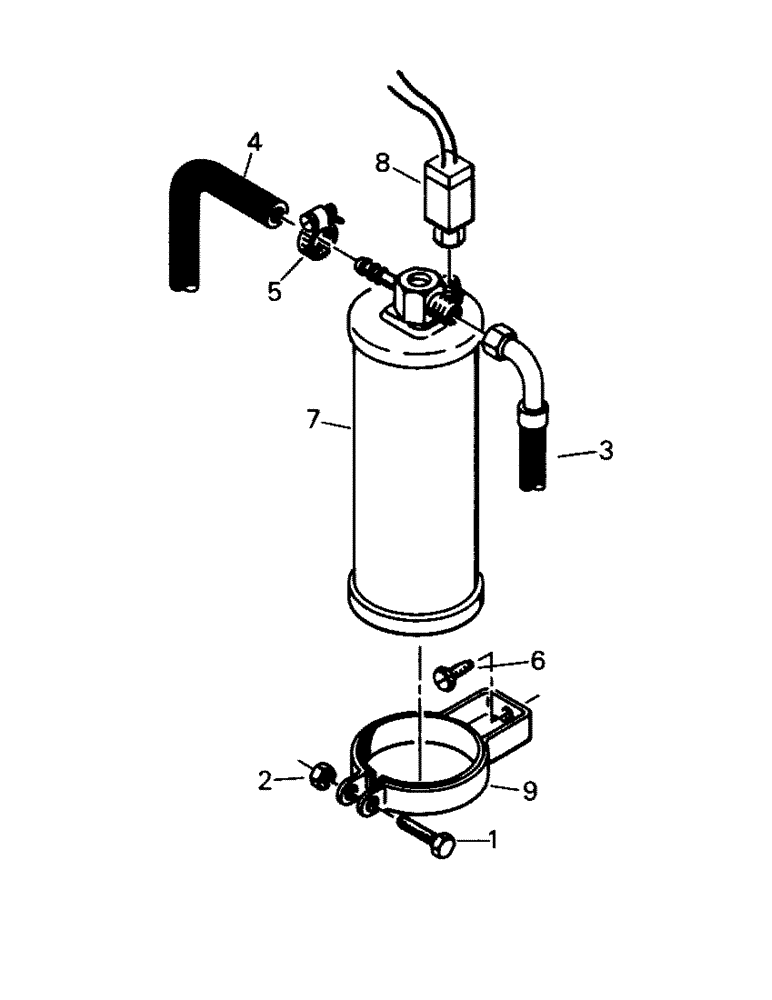 Схема запчастей Case IH KP-525 - (03-07) - RECEIVER DRIER & MOUNTING (03) - Climate Control