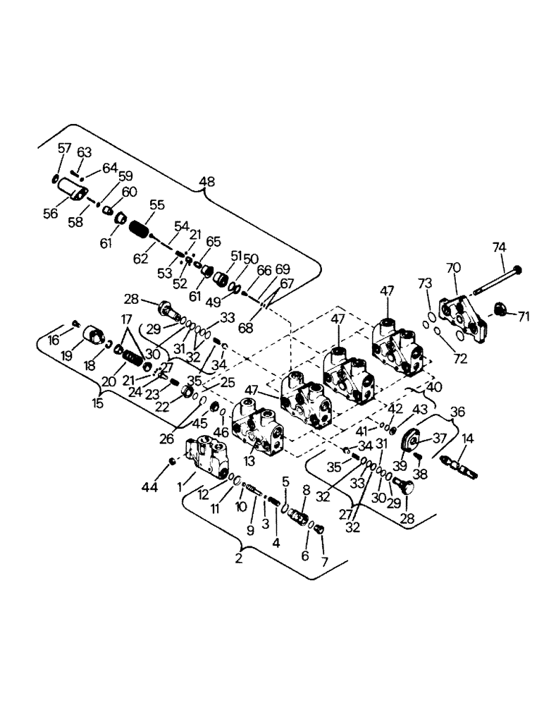 Схема запчастей Case IH KP-525 - (08-12) - CONTROL VALVE ASSEMBLY (07) - HYDRAULICS