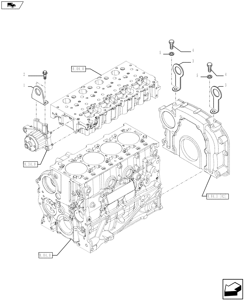 Схема запчастей Case IH F5AE5484C A001 - (0.45.0) - HOOKS - ENGINE (10) - ENGINE