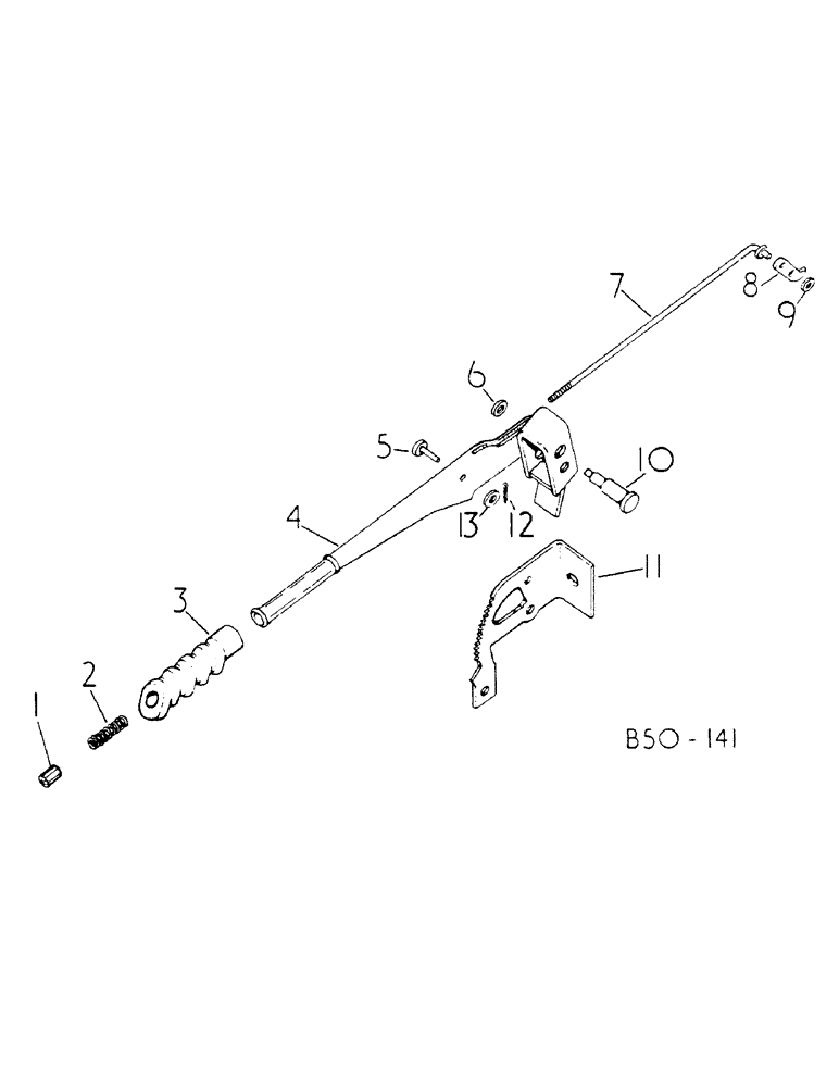 Схема запчастей Case IH 784 - (04-013) - PARK BRAKE HAND LEVER (5.1) - BRAKES