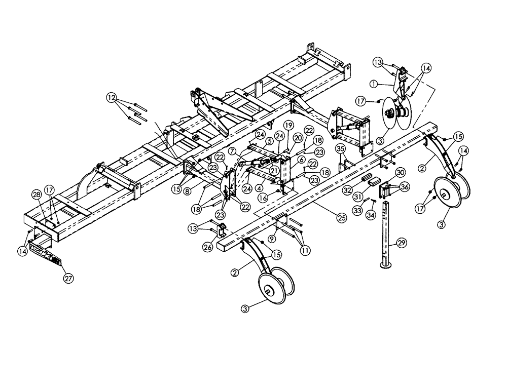 Схема запчастей Case IH 2500 ECOLO-TIL - (75.200.18) - BEDDER PARALLEL ARM 4-BAR LINKAGE PARTS (75) - SOIL PREPARATION