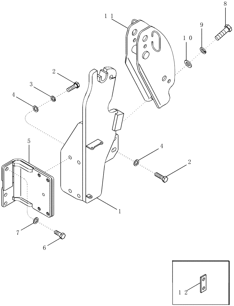 Схема запчастей Case IH LX232 - (09-05) - MOUNTING BRACKETS - JX1060C AND JX1075C TRACTORS (09) - CHASSIS/ATTACHMENTS