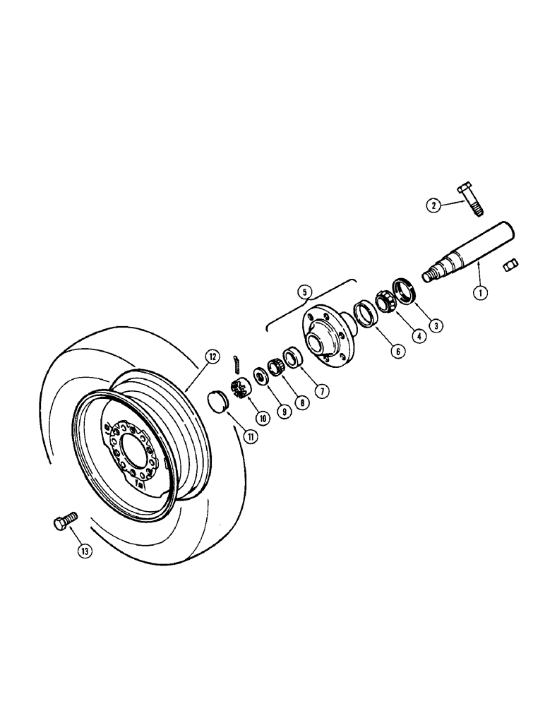 Схема запчастей Case IH F21H - (014) - SPINDLE AND WHEEL, F21 & F21H, SINGLE AND DUAL WHEEL 