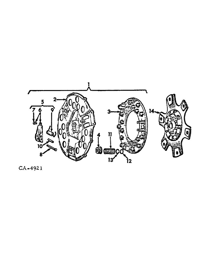 Схема запчастей Case IH 1486 - (07-03) - DRIVE TRAIN, CLUTCH, 1086 AND 1486 TRACTORS (04) - Drive Train