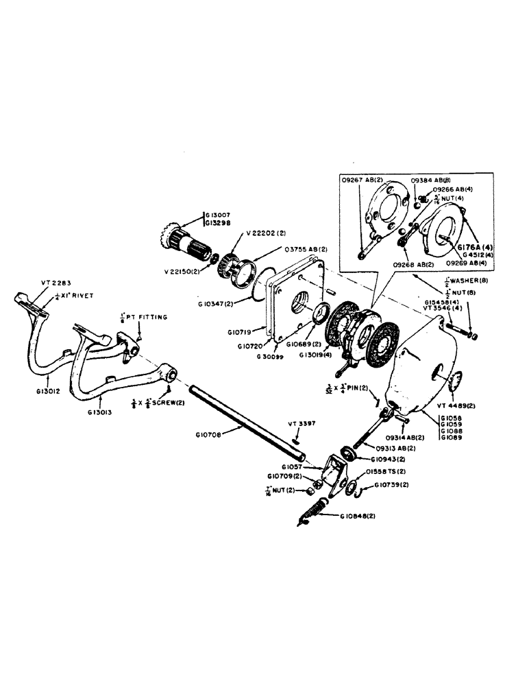 Схема запчастей Case IH 300B-SERIES - (116) - DIFFERENTIAL BRAKE ASSEMBLY (06) - POWER TRAIN