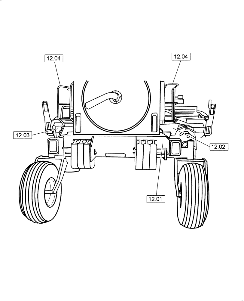 Схема запчастей Case IH WD1903 - (SECTION 12) - PICTORIAL INDEX, MAIN FRAME (00) - GENERAL