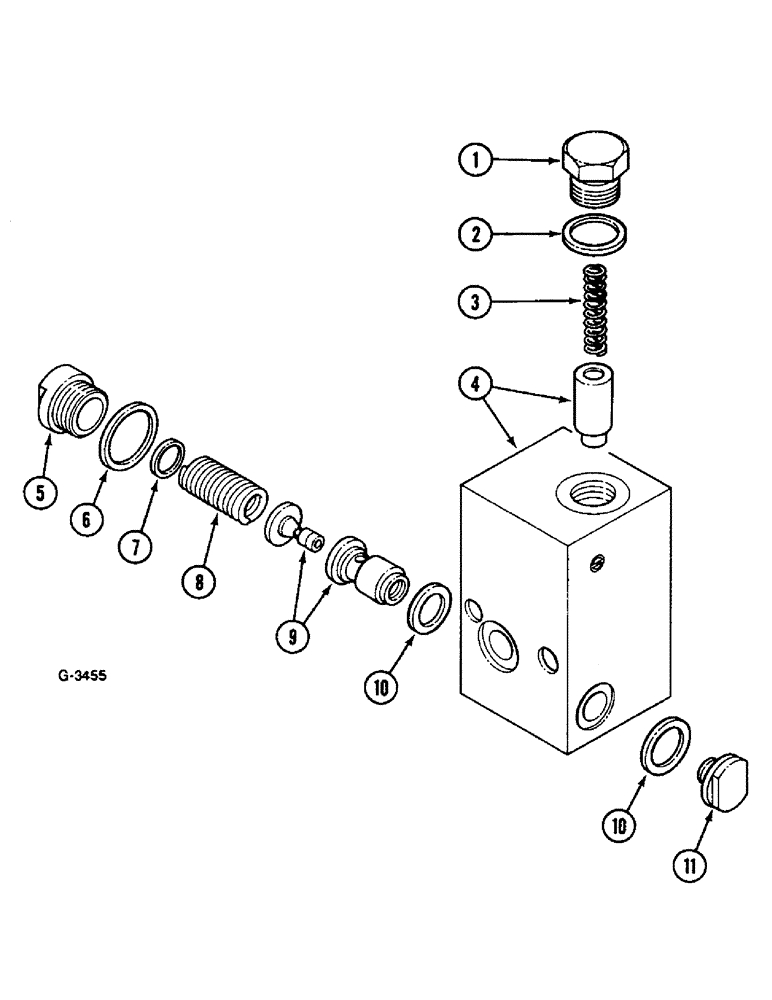 Схема запчастей Case IH 633 - (8-536) - MOUNTING BLOCK (08) - HYDRAULICS