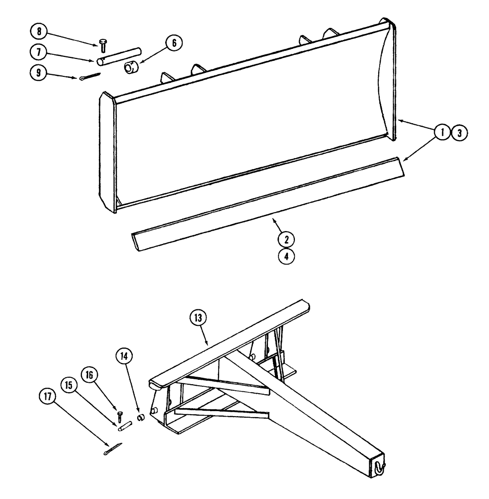 Схема запчастей Case IH 2255 - (9-30) - DOZER BLADES (09) - CHASSIS/ATTACHMENTS